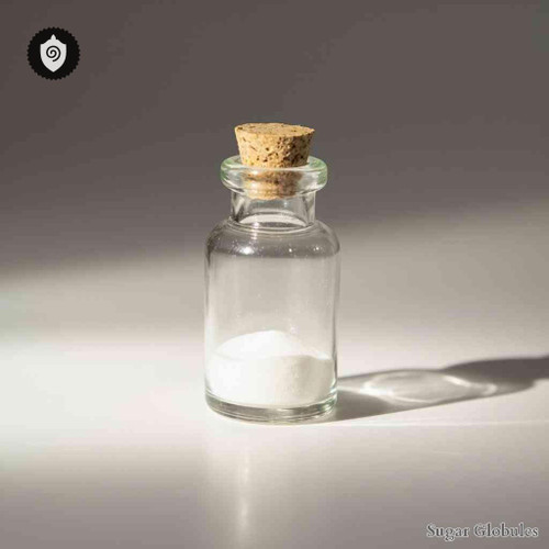 Medulla Suprarenalis sugar spheres in compact pellet form for energetic homeopathic (nonmedical) dry storage and organized presentation