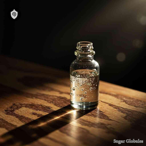 Mercurius Salicyicus sugar spheres in consistent orb form for standardized energetic homeopathic (nonmedical) physical presentation