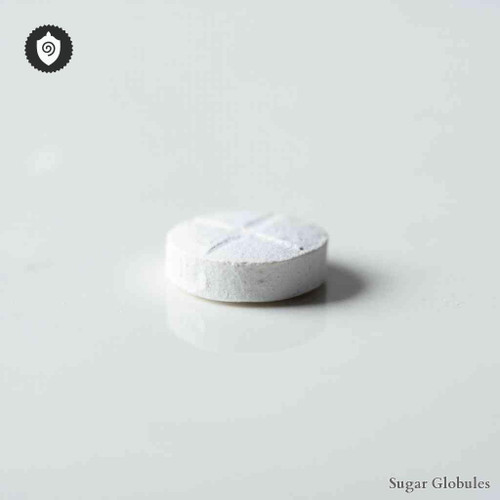 Metforminum sugar spheres in consistent orb form for energetic homeopathic (nonmedical) dry presentation and physical remedy storage