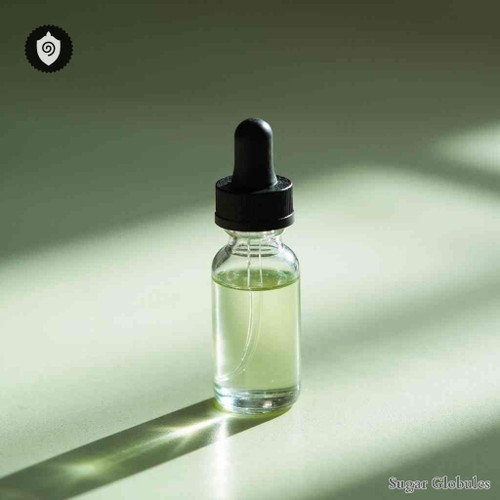 Methylenum Iodatum sugar spheres in orb form for energetic homeopathic (nonmedical) dry storage and presentation