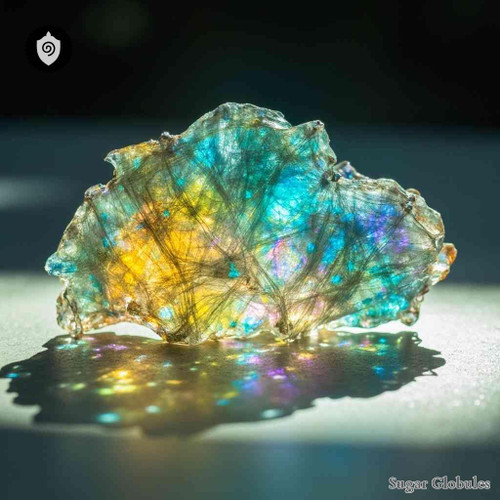 Mica sugar spheres in compact granule form for energetic homeopathic (nonmedical) dry-form presentation and precise dosing