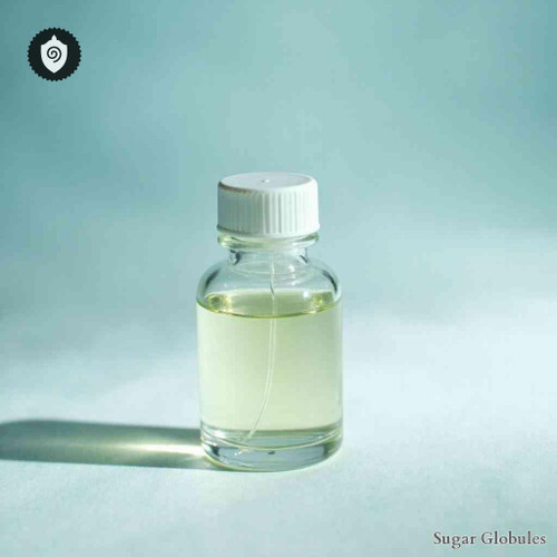 Molybdaenum Phosphoratum sugar granules in compact orb form for energetic homeopathic (nonmedical) physical remedy presentation