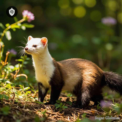 Mustela Erminea sugar spheres in compact orb format for precise energetic homeopathic (nonmedical) physical product presentation