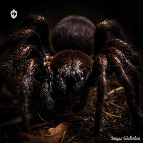 Mygale Lasiodora sugar granules in consistent orb format for energetic homeopathic (nonmedical) physical presentation