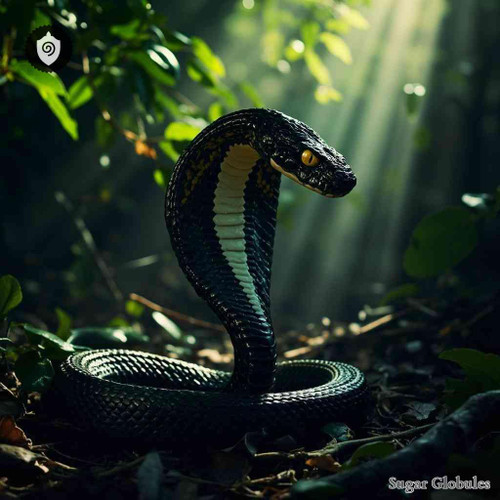 Naja Melanoleuca sugar spheres in pellet format for energetic homeopathic (nonmedical) dry-form presentation and storage