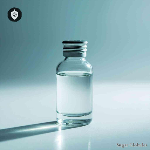 Natrium Causticum sugar spheres in uniform orb format for energetic homeopathic (nonmedical) dry-form presentation