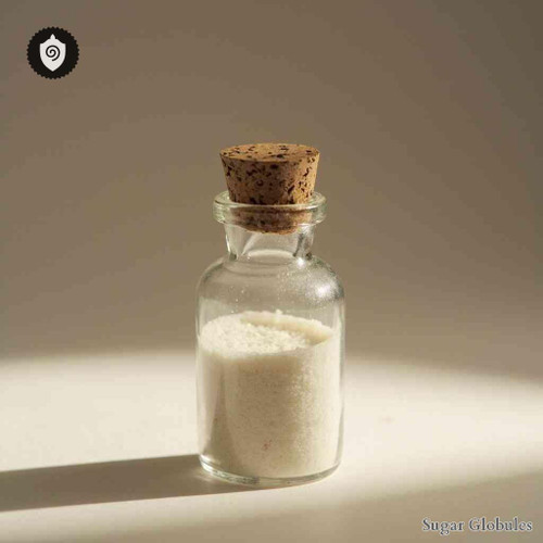 Natrium Iodatum sugar spheres in pellet form for energetic homeopathic (nonmedical) dry presentation and standard storage