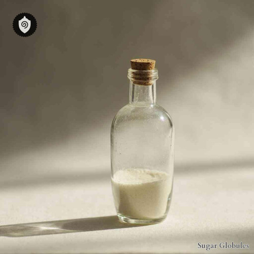 Natrium Marinum sugar spheres in precise orb form for energetic homeopathic (nonmedical) dry-form packaging and consistent dosing