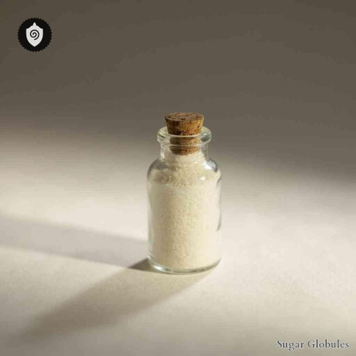 Natrium Nicotinicum sugar granules in uniform orb form for energetic homeopathic (nonmedical) dry-form presentation and storage