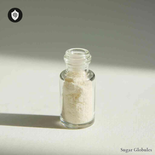 Natrium Salicylicum sugar spheres in uniform pellet form for precise energetic homeopathic (nonmedical) dry-form presentation