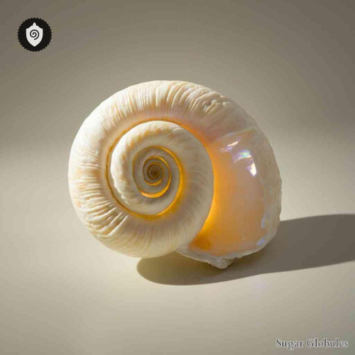 Nautilus Spec. sugar spheres in uniform orb shape for energetic homeopathic (nonmedical) dry-form presentation and physical format listings