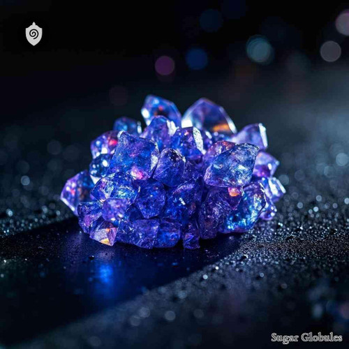 Neodymium Oxydatum sugar spheres in precise granule form for energetic homeopathic (nonmedical) dry-form presentation