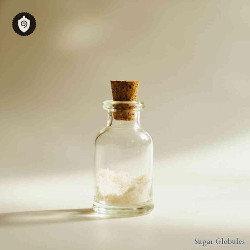 Nervus Pudendus sugar orbs in consistent spherical form for energetic homeopathic (nonmedical) dry storage and presentation