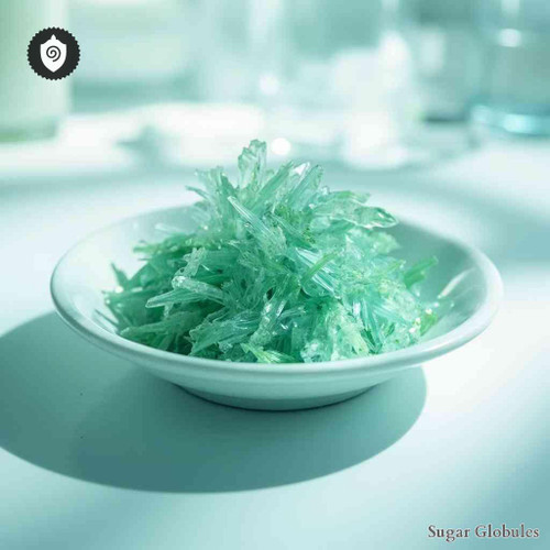 Niccolum Aceticum sugar spheres in uniform pellet form for energetic homeopathic (nonmedical) physical presentation and dry storage