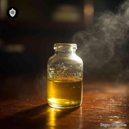 Nitrobenzolum sugar granules in orb design for energetic homeopathic (nonmedical) dry-form presentation and uniform pellet consistency