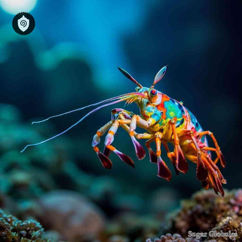 Odontodactylus Scyllarus sugar spheres in round pellet form for energetic homeopathic (nonmedical) dry-form presentation