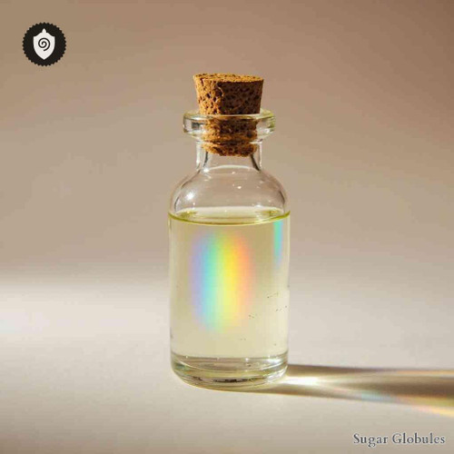 Oestradiolum sugar spheres in pellet form for energetic homeopathic (nonmedical) dry-form presentation and standard packaging