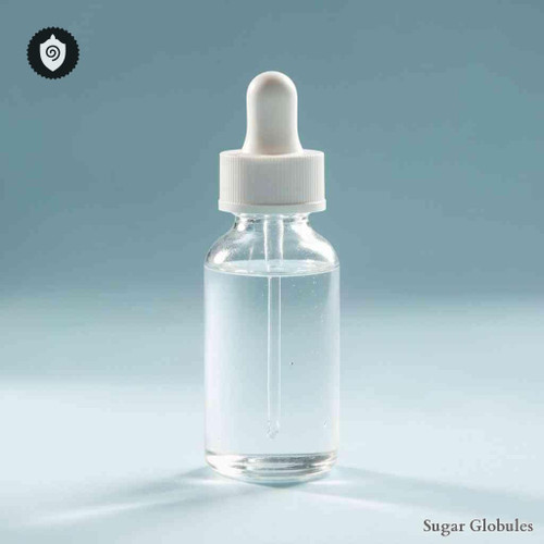 Oleum Eucalyptus sugar spheres in pellet form for energetic homeopathic (nonmedical) dry-form presentation and precise dosing