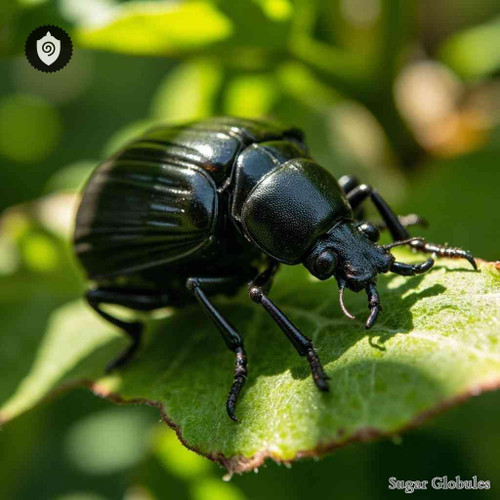 Otiorhynchus Sulcatus sugar spheres in dry orb format for energetic homeopathic (nonmedical) remedy presentation and storage