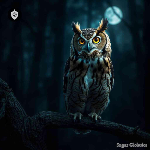 Otus Scops sugar spheres in consistent orb format for energetic homeopathic (nonmedical) remedy presentation and dry storage