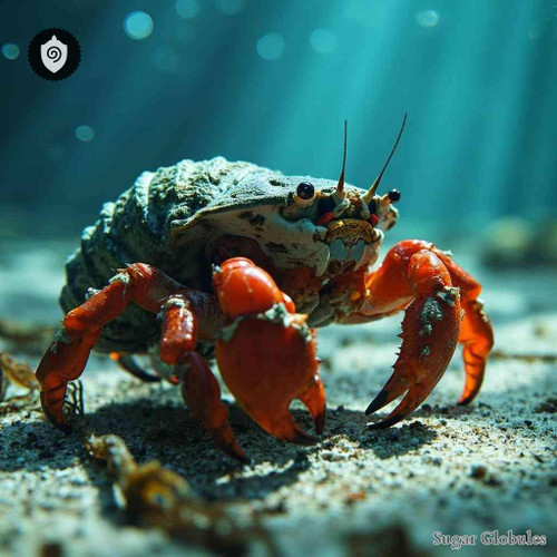 Pagurus Bernhardus sugar spheres in orb format for energetic homeopathic (nonmedical) physical remedy presentation