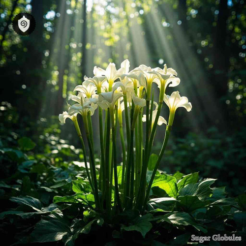 Pamianthe Peruviana sugar orbs in spherical format for energetic homeopathic (nonmedical) dry-form physical presentation