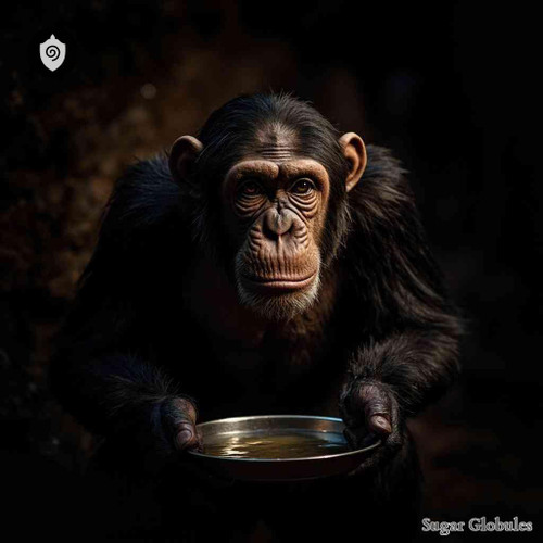 Pan Troglodytes - Lac Panis Troglodytis sugar spheres in precise orb form for energetic homeopathic (nonmedical) remedy presentation