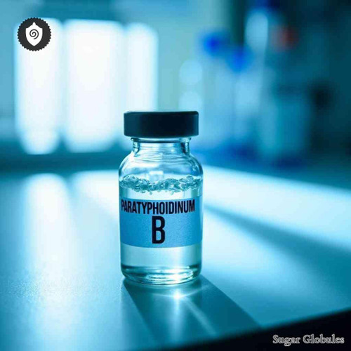 Paratyphoidinum B sugar spheres in uniform orb format for energetic homeopathic (nonmedical) dry-form presentation and storage