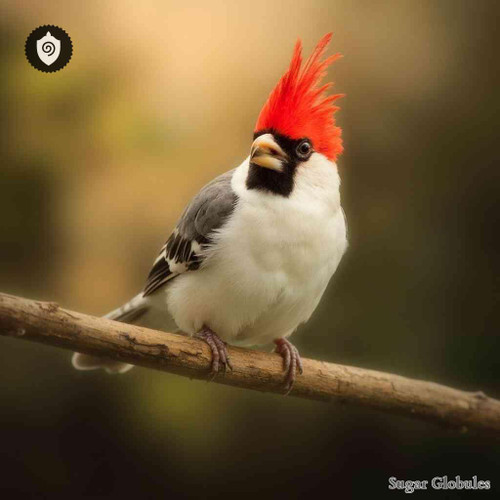 Paroaria Coronata sugar spheres in uniform orb format for energetic homeopathic (nonmedical) dry-form presentation and storage