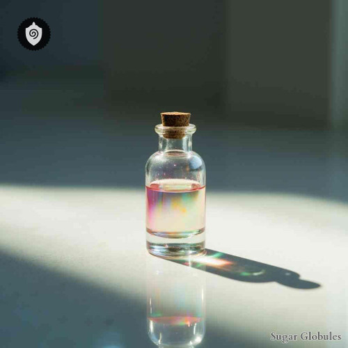 Parotid Gland sugar spheres in pellet form for energetic homeopathic (nonmedical) dry-form presentation and physical remedy display