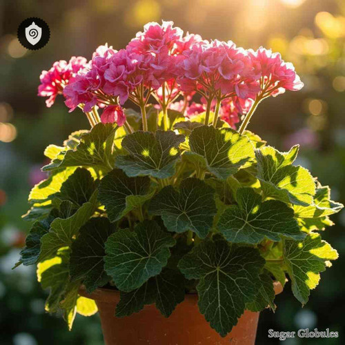 Pelargonium Endlicherianum sugar spheres in uniform orb form for energetic homeopathic (nonmedical) dry-form presentation