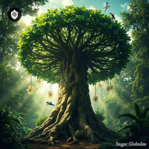 Pentaclethra Macrophylla sugar spheres in precise orb form for energetic homeopathic (nonmedical) dry-formulation presentation