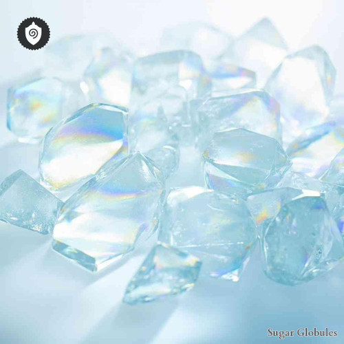 Perfluorononanum Acidum sugar spheres in uniform orb form for energetic homeopathic (nonmedical) pellet presentation and storage