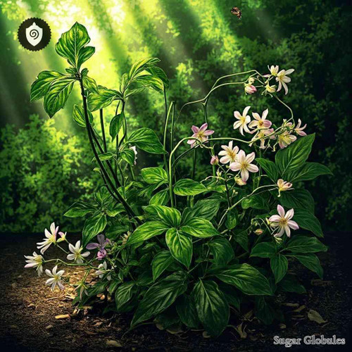 Periploca Sepium sugar spheres in precise orb formation for energetic homeopathic (nonmedical) dry-form presentation and storage