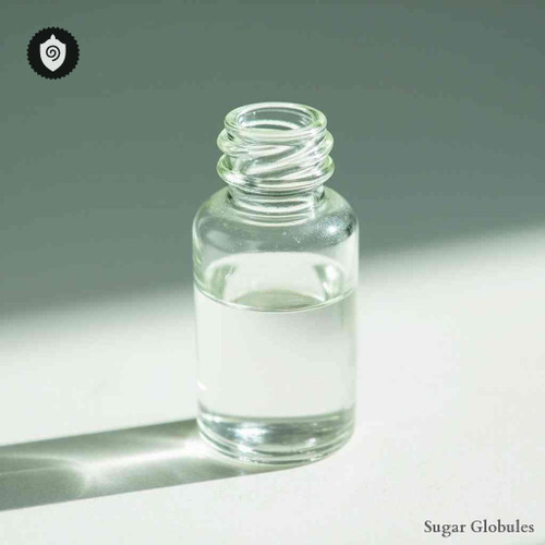 Phenylbenzene sugar spheres in consistent orb form for energetic homeopathic (nonmedical) dry-format product presentation