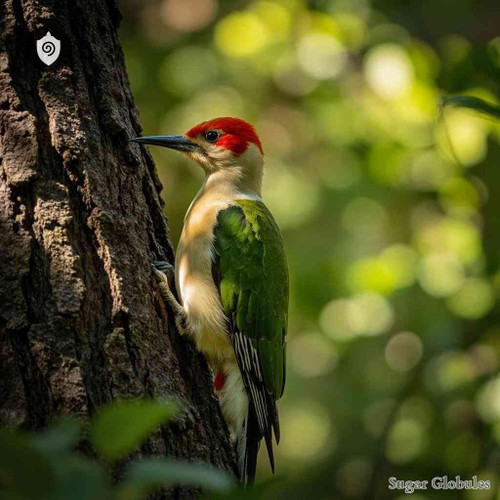 Picus Viridis sugar granules in precise orb format, ideal for energetic homeopathic (nonmedical) dry-form presentation
