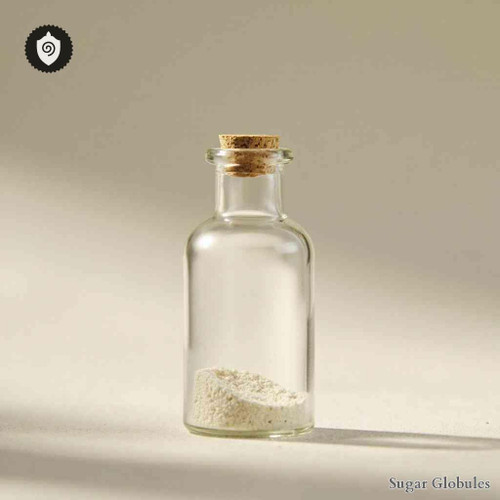 Pinctada Maxima sugar spheres in compact orb form for precise energetic homeopathic (nonmedical) dry-form presentation