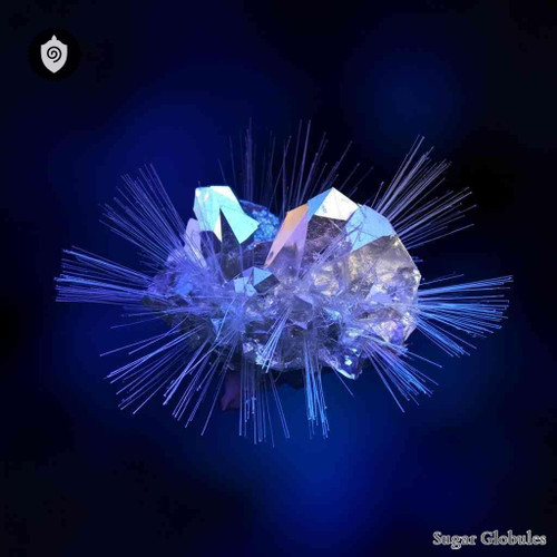 Plumbum Silicicum sugar spheres in standardized orb format for energetic homeopathic (nonmedical) physical remedy presentation