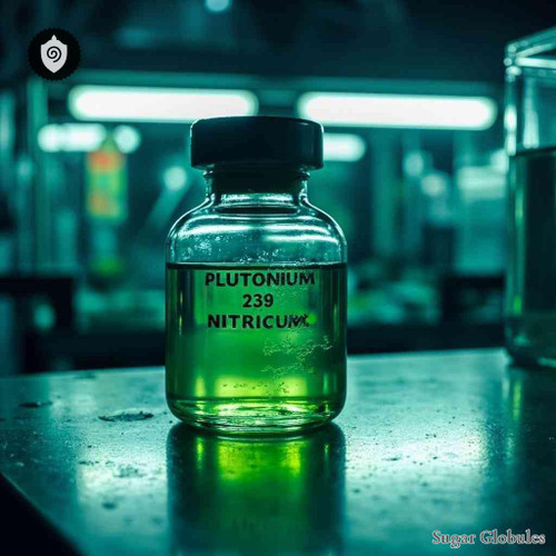 Plutonium 239 Nitricum sugar spheres in uniform orb form for energetic homeopathic (nonmedical) physical remedy presentation