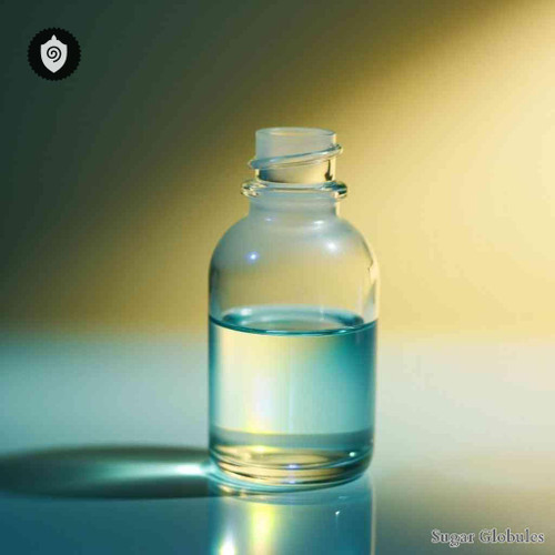 Pododermatitis Infectiosa Vaccinum sugar spheres in orb form for energetic homeopathic (nonmedical) dry-form product presentation.