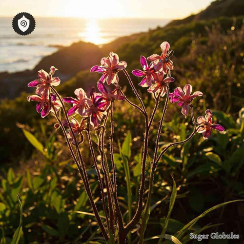 Polanisia Dodecandra sugar granules in spherical form for energetic homeopathic (nonmedical) product presentation and dry storage