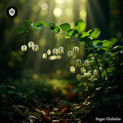 Polygonatum Multiflorum sugar granules in orb format for energetic homeopathic (nonmedical) dry-form presentation and storage