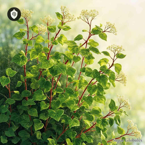 Polygonum Scoparium sugar spheres in orb format, showcasing uniform energetic homeopathic (nonmedical) granules for dry-form presentation
