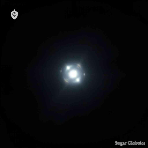 Positronium sugar granules in compact orb format for energetic homeopathic (nonmedical) dry-form packaging and presentation