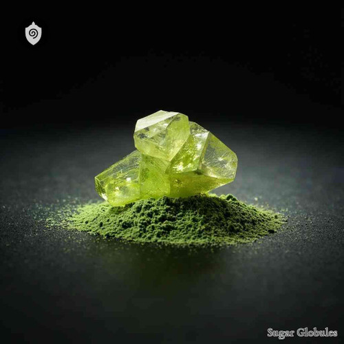 Praseodymium Hydroxydatum sugar spheres in pellet form for energetic homeopathic (nonmedical) dry-form presentation and storage