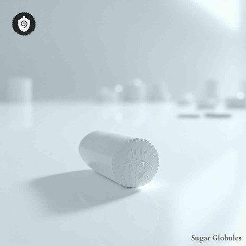 Prednisolonum sugar spheres in uniform granule form for energetic homeopathic (nonmedical) remedy presentation and physical storage