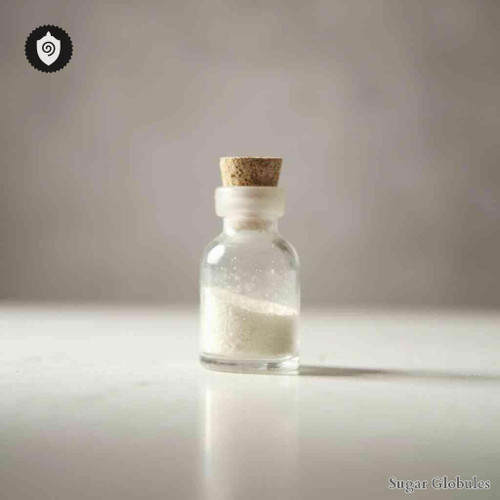 Prostaglandinum F2 Alpha sugar spheres in uniform orb form for energetic homeopathic (nonmedical) dry-form presentation and storage