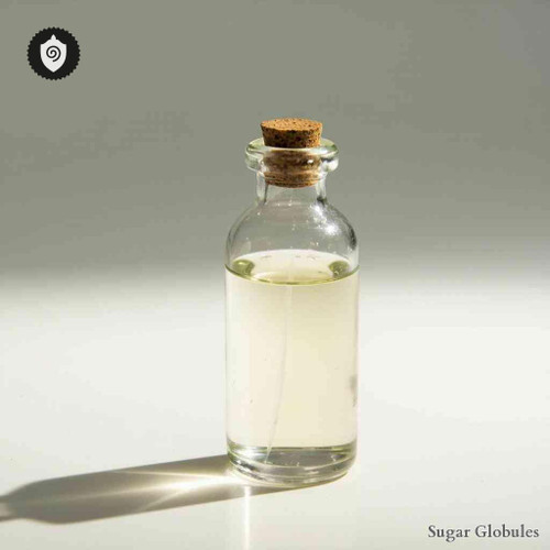 Pulmo Bovis sugar granules in orb format, uniform in size, for energetic homeopathic (nonmedical) dry-form product presentation