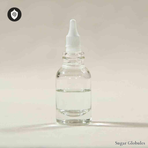 Pyridoxinum Hydrochloricum sugar spheres in uniform pellet form for energetic homeopathic (nonmedical) remedy packaging and display