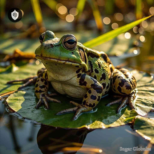 Rana Catesbeiana sugar spheres in pellet form for energetic homeopathic (nonmedical) dry-form presentation and standard physical format